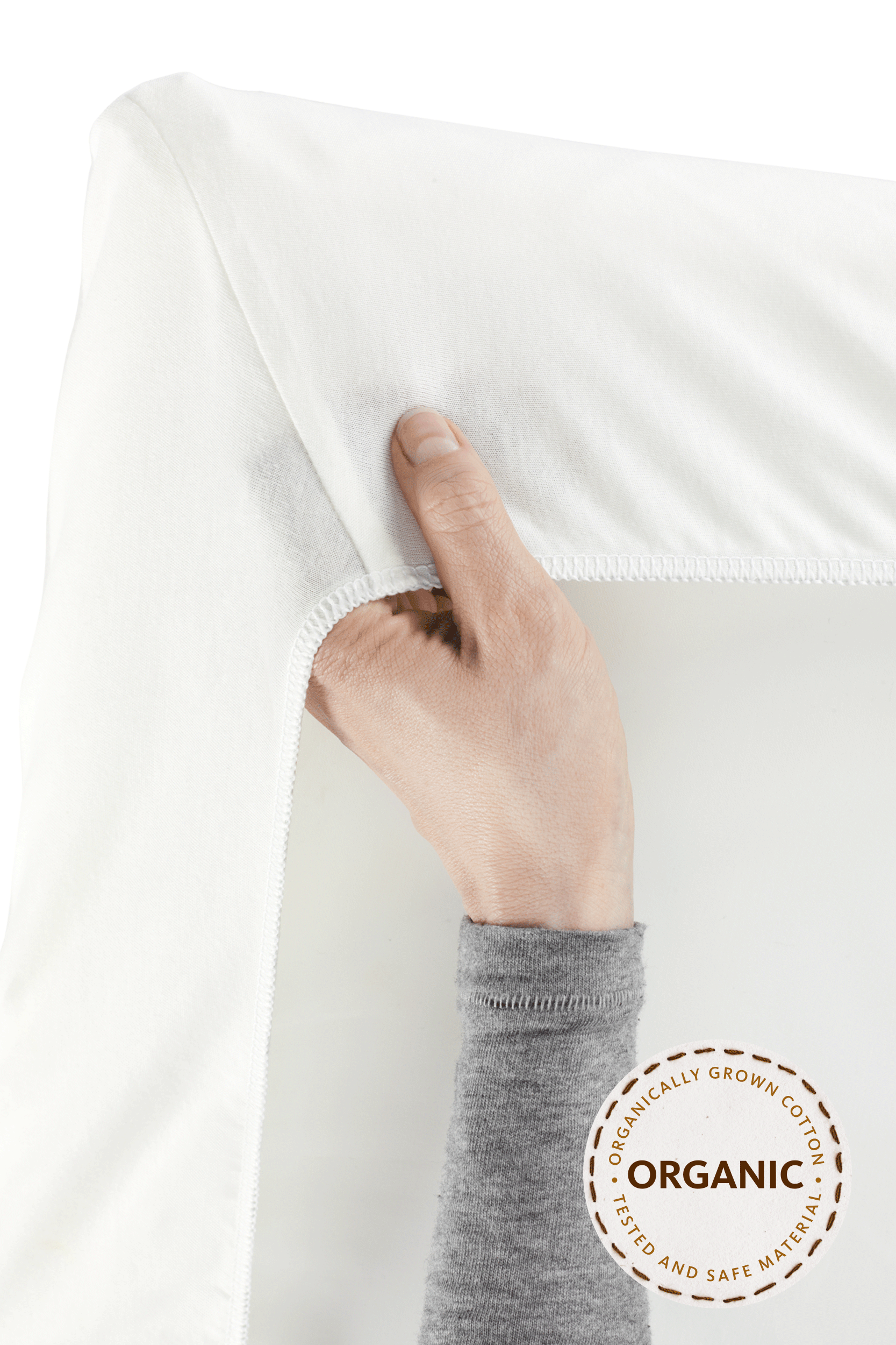 Drap-housse pour Lit Parapluie, Blanc / Coton bio